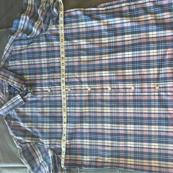 George Mens Shirt Size 2XL  Multicolor Blue Pink Plaid Classic Fit - Picture 13 of 15